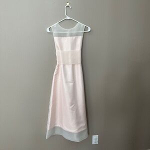 Beautiful pale pink Katina Katoo dress with organza overlay and sash, like new